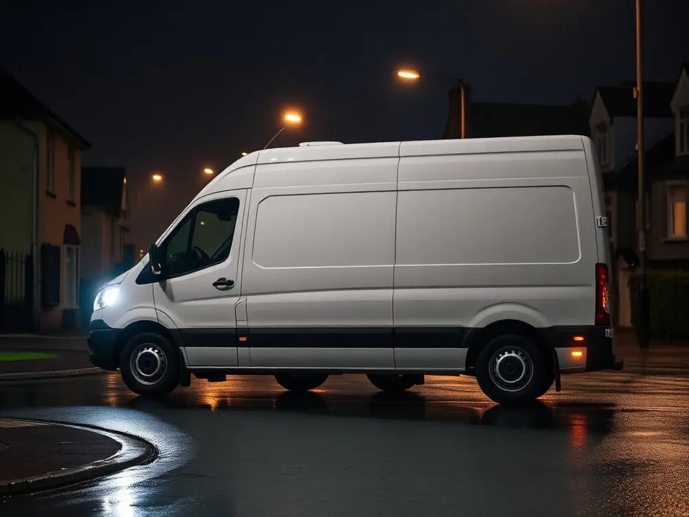 Van on call for emergency plumbing call-outs at night